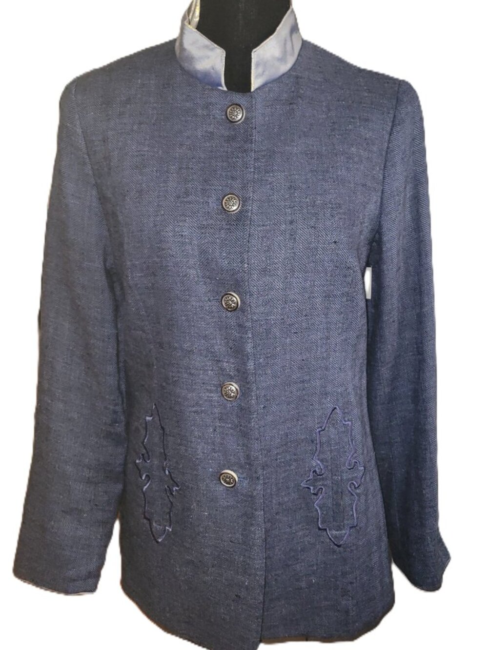 NWT! Von Dornberg Munich Blue Linen Blazer/Jacket - EU36